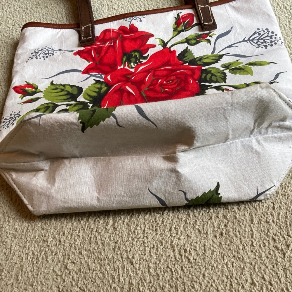 LAST CALL!! TOTEM SALVAGED Rose Hobo Bag with Studded Leather Handles - EUC - Picture 8 of 11